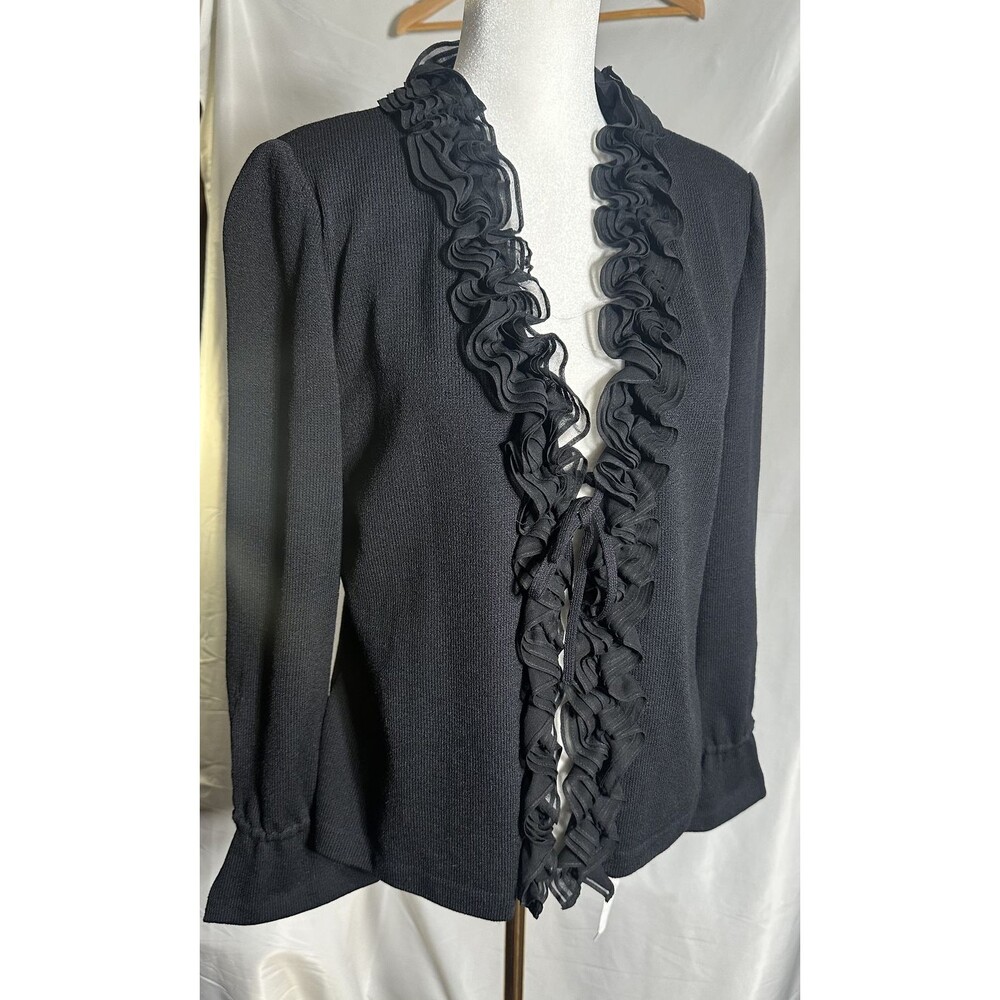 St John Evening Cardigan with ruffle trim Size 4